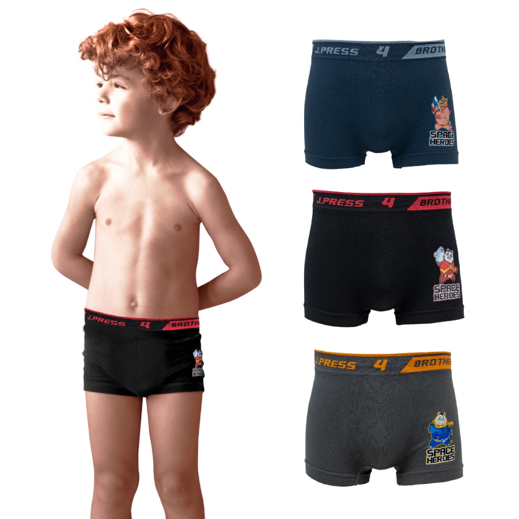 J.Press กกน.เด็กชาย Seamless ลายการ์ตูน (J.Press X Tiga) No.4511 บรรจุ 1 ตัว/แพ็ค (มีให้เลือก 3 สี)