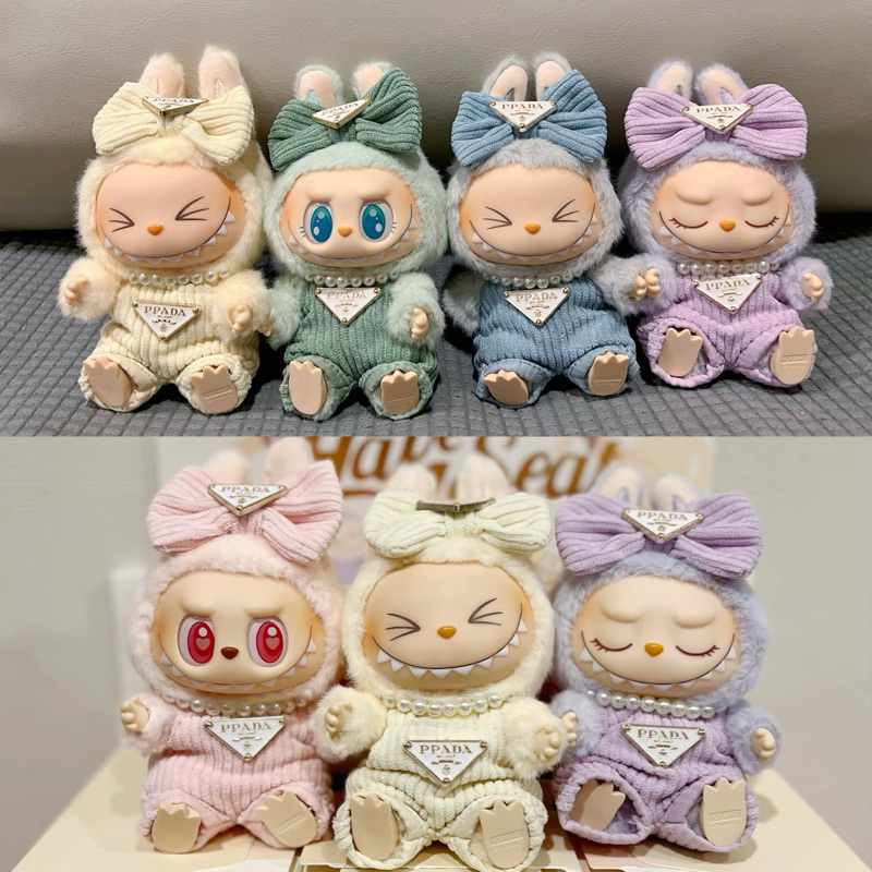 ชุดเอี๊ยมกางเกงผ้าลูกฟูกLabubuV1/V2/V3พร้อมโบว์และสร้อยคอมุกพร้อมส่ง🇹🇭📌มีโค้ดส่วนลด/มีโค้ดส่งฟรี