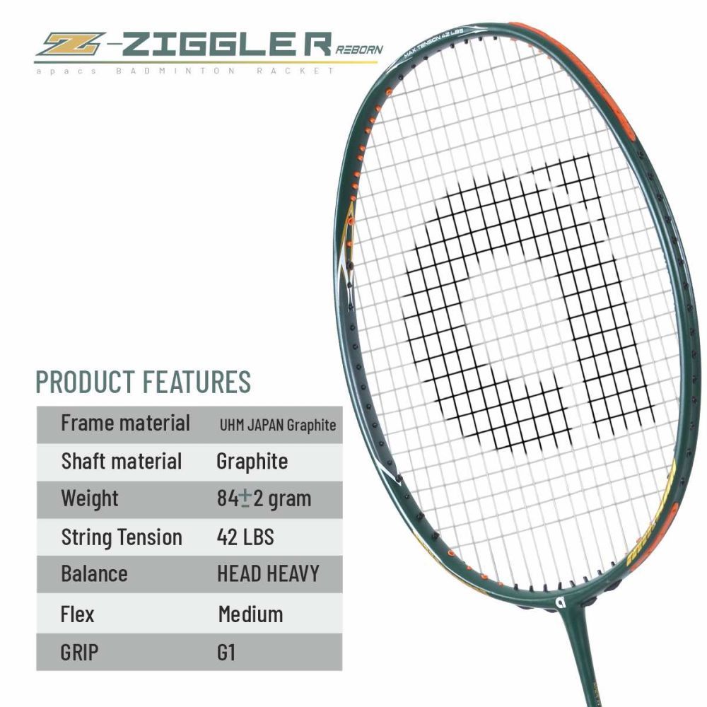 ไม้แบดมินตัน Apacs Z-Ziggler Reborn