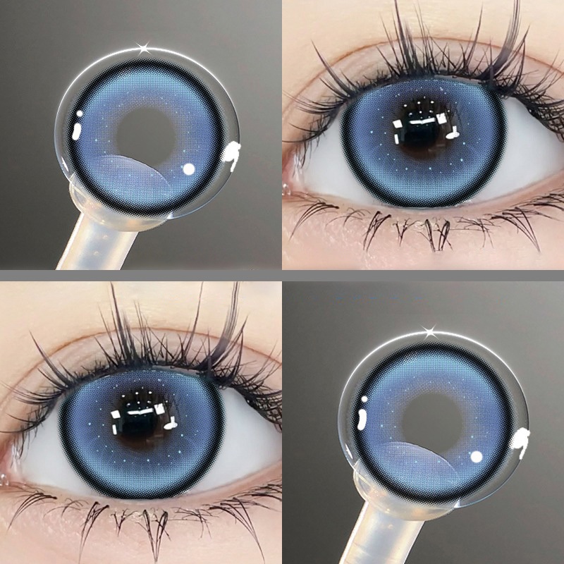 (COD) คอนแทคเลนส์ ลายฮิต คอนแทคเลนส์สีน้ำเงิน คอนแทคเลนส์สีชุ่มชื้น คอนแทคเลนส์รายปี (คู่) - รูปที่ 3