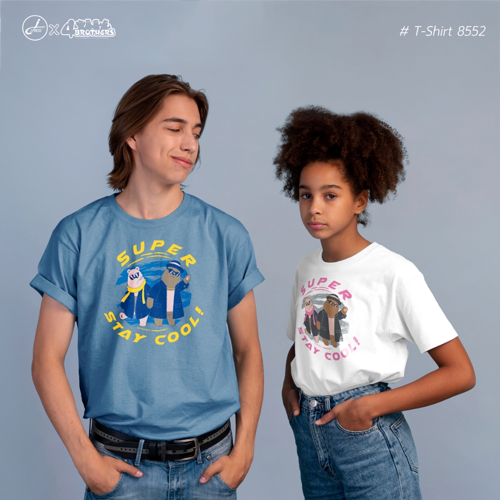 J.Press เสื้อยืดคอกลม แขนสั้น พิมพ์ลายการ์ตูน (J.Press X Tiga) No.8552 บรรจุ 1 ตัว/แพ็ค