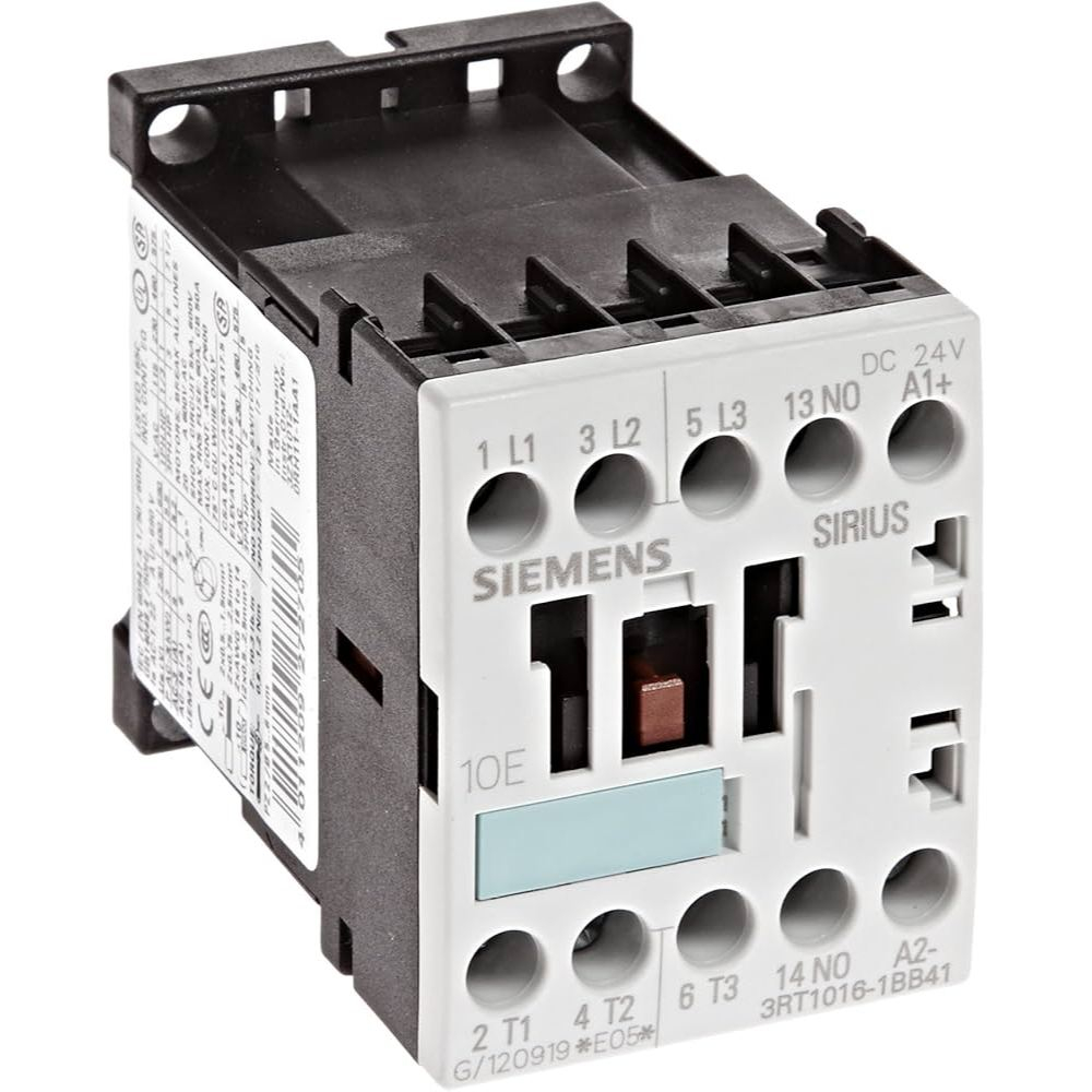 3RT1016-1BB41 Power contactor, AC-3 9 A, 4 kW / 400 V 1 NO, 24 V DC 3-pole, Size S00 Screw terminal 