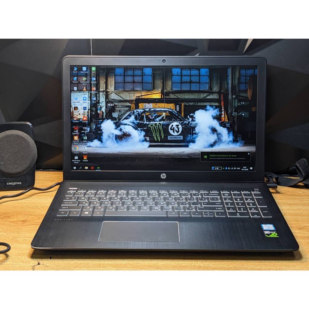 second hand notebook  HP Pavilion Model 7265NGW  สเปก intel Core i7-7700HQ CPU @2.80GHz  Ram 8 GB   