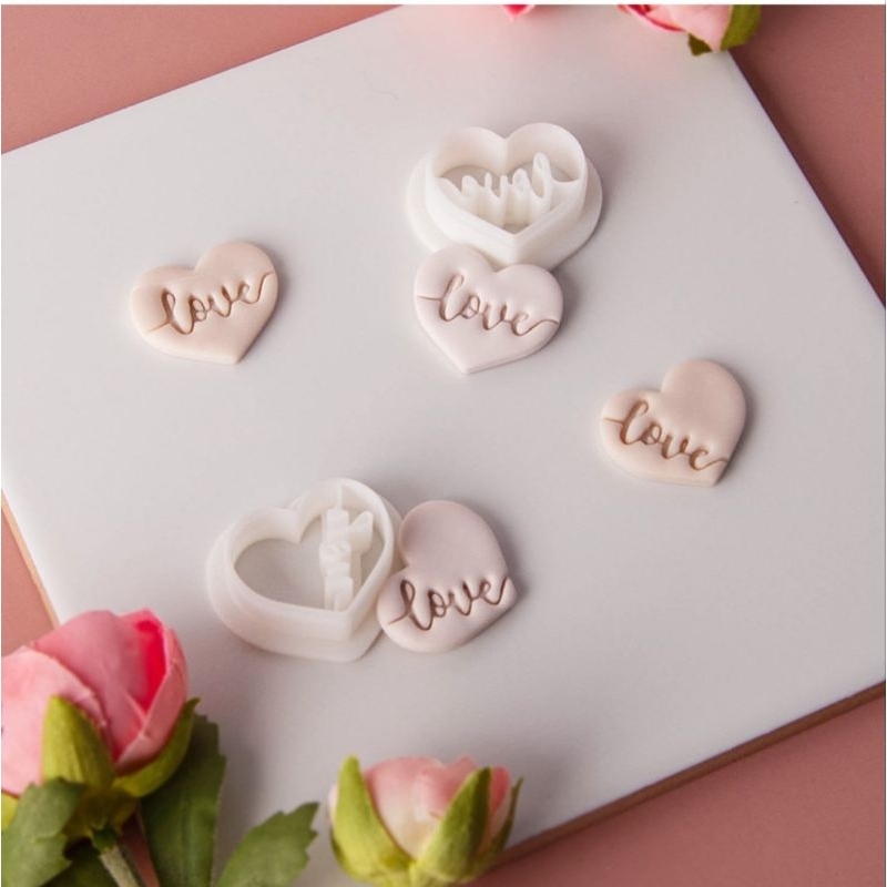 (ส่งไว) Mellow Shop DIY แม่พิมพ์กดดิน พิมพ์สื่อรัก หัวใจ clay cutter วาเลนไทน์ สำหรับ ดินปั้น ดินโพลิเมอร์