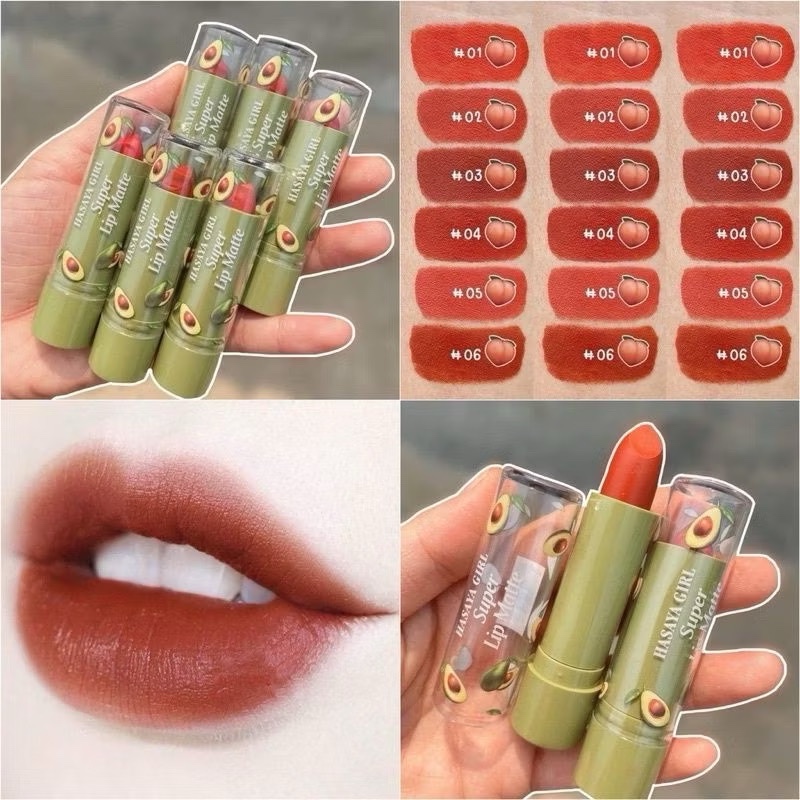 HASAYA GIRL Super Lip Matte  No.1039  อโวคาโด้ ลิปสติก ลิปสติกเนื้อแมทท์ ติดทน โทนส้ม🥑🥑