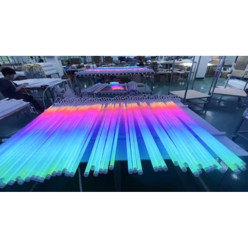 ไฟนิออนยาว ไฟวิ่งสีรุ้ง rgb ใช้ได้ทั้ง ไฟ12-36V ตกแต่งรถยนต์ รถบรรทุก ฯลฯ(ราคาต่อ1หลอด)