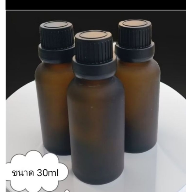 ขวดเเก้วสีชา ขวดน้ำมันหอมระเหย ขนาด 30ml.