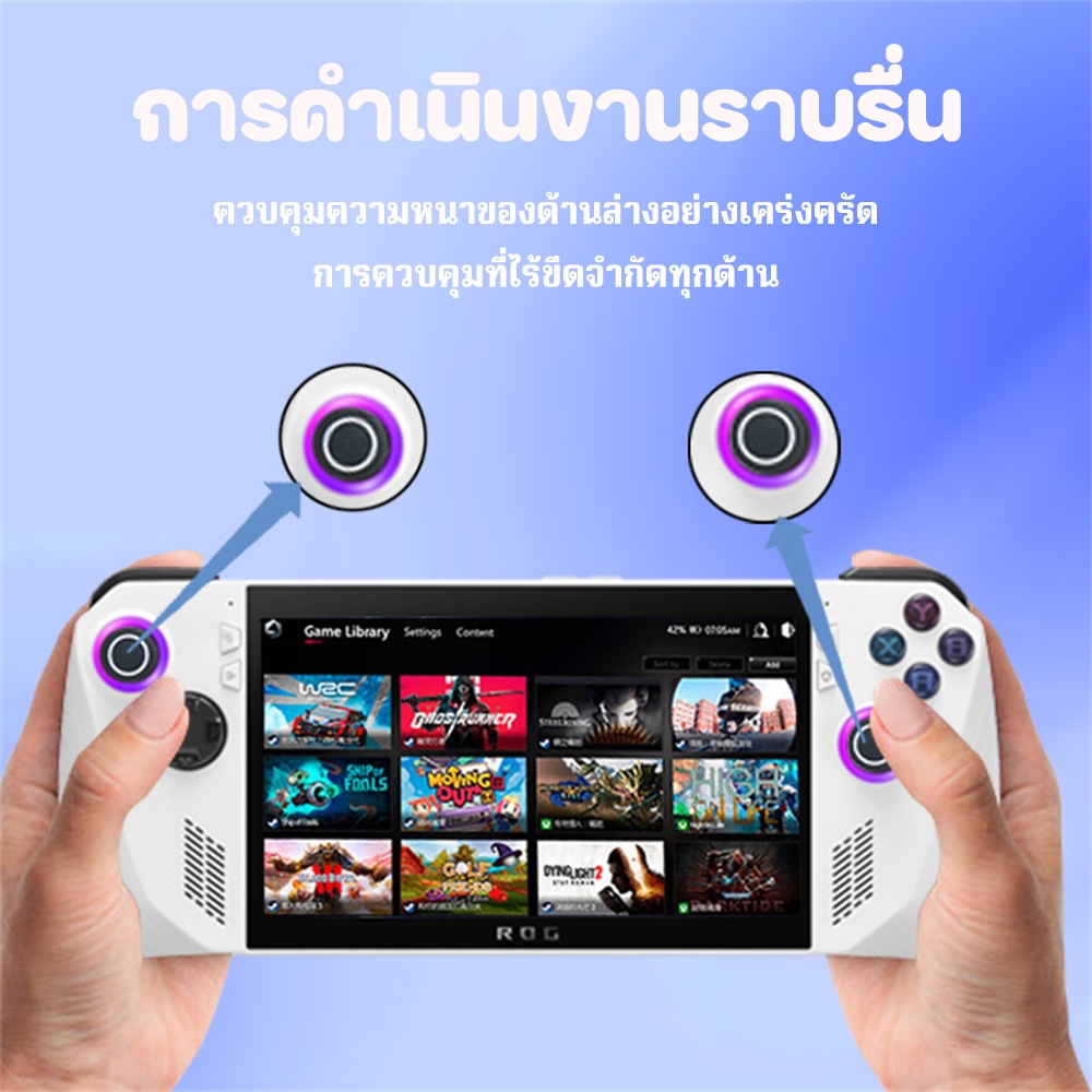 ครอบปุุ่ม ปุ่มยาง ROG Ally เกมคอนโซล จอย ซิลิโคนนิ่ม ฝาครอบปุ่มจอยสติ๊กสําหรับ ใช้งานร่วมกับ ASUS/Steam Deck