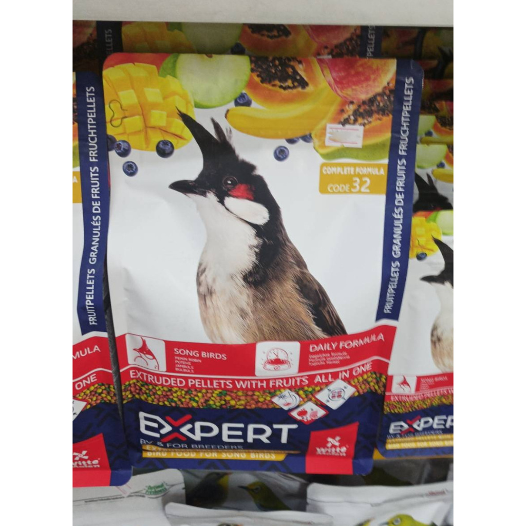 Expert Bird food 800g ผลไม้อัดเม็ด อาหารนกร้อง กรงหัวจุก นกกินแมลงทุกชนิด 800กรัม