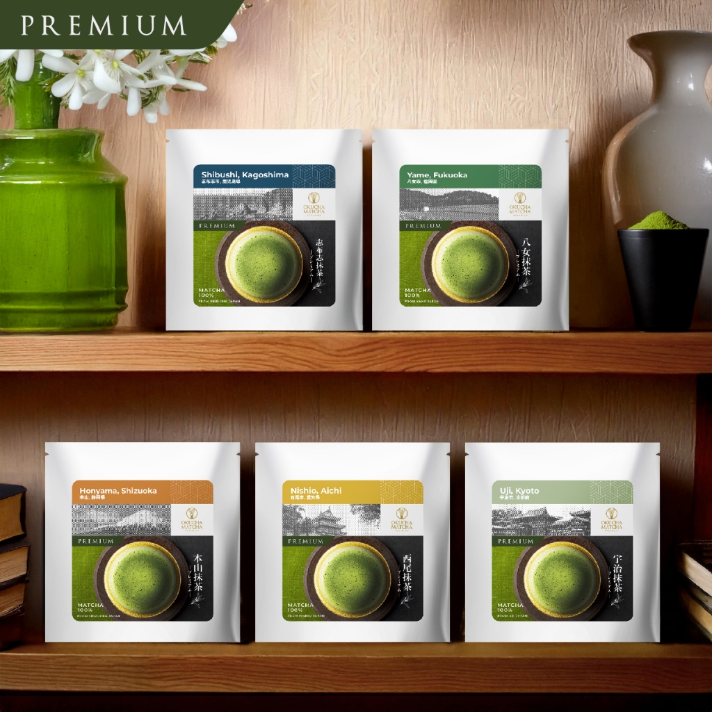 OKUCHA MATCHA มัทฉะชาเขียว (Matcha) ขนาดทดลอง 4g นำเข้าญี่ปุ่น  เกรดพรีเมียม จากญี่ปุ่น