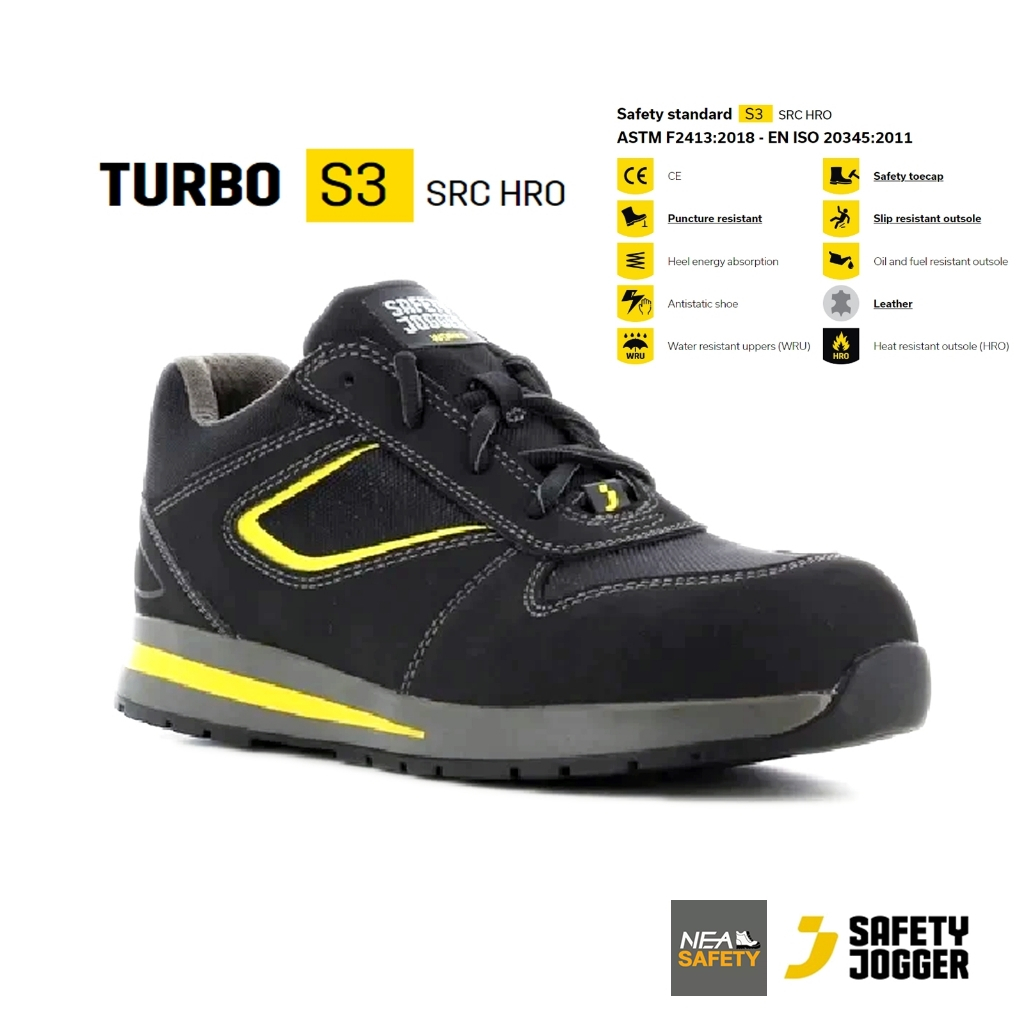 SAFETY JOGGER - TURBO S3 รองเท้าเซฟตี้ หัวคอมโพสิท พื้นแผ่นเหล็กกันทะลุ รองเท้านิรภัย