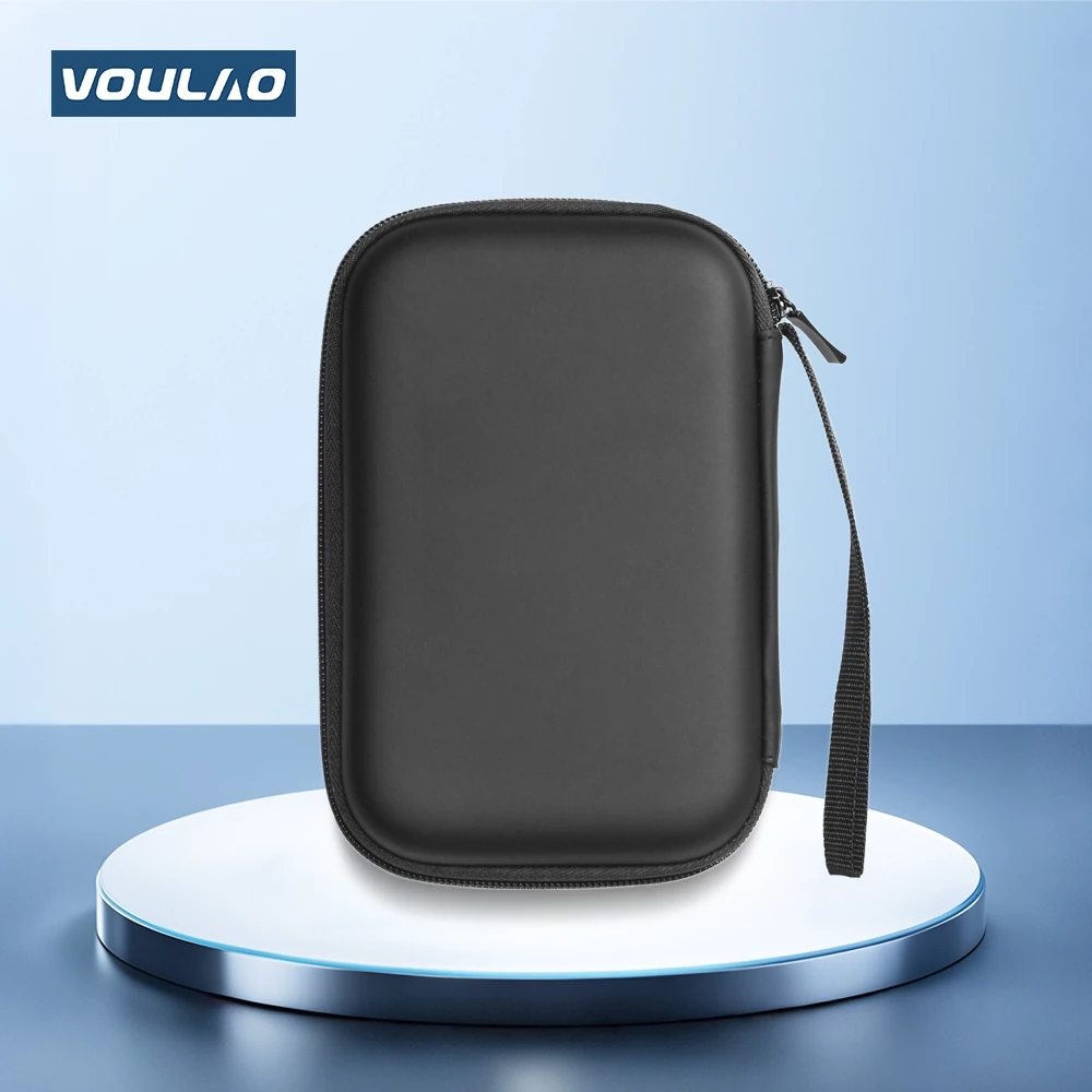 VOULAO กระเป๋าใส่หูฟังบลูทูธ/หูฟังแบบมีสายแบบพกพา วัสดุ EVA/กันน้ำ/กระเป๋าใส่ของเดินทางป้องกันการตก
