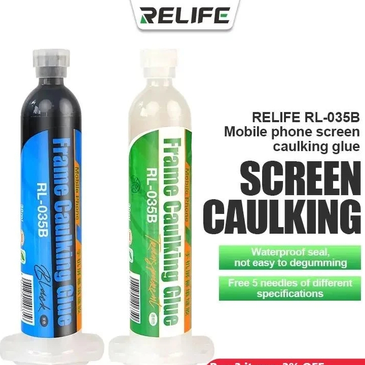 กาวซิลิโคนกันน้ำ RELIFE RL-035B (สำหรับขอบจอโค้ง) กาวคุณภาพสูงสำหรับปิดขอบจอโค้งมือถือ