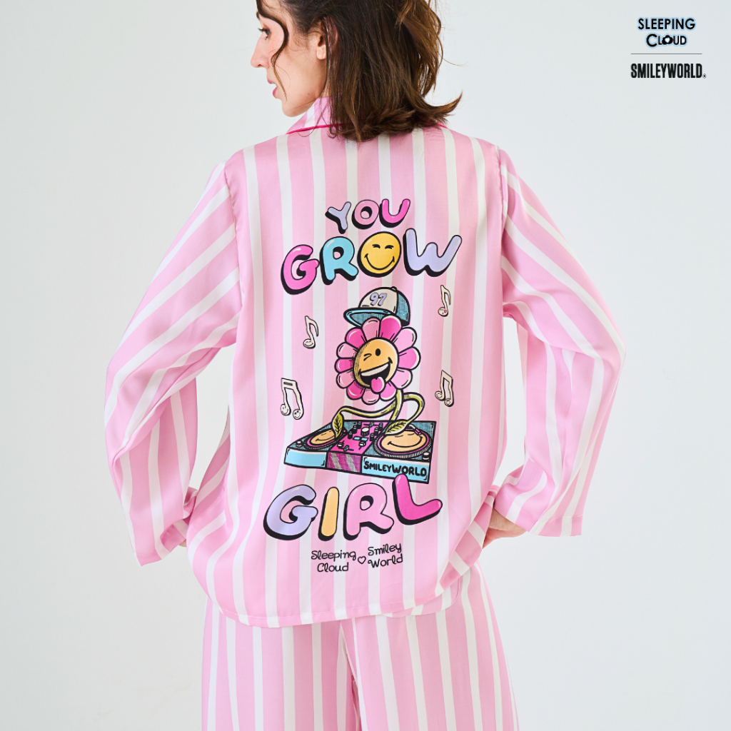 ชุดนอน SLEEPING CLOUD | ชุดนอน 100% LYOCELL ผ้านุ่ม เย็น ใส่สบาย : แขนยาว ขายาว Smiley  TUESDAY - รูปที่ 2