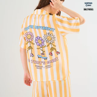 ชุดนอน SLEEPING CLOUD | ชุดนอน 100% LYOCELL ผ้านุ่ม เย็น ใส่สบาย : แขนสั้น ขายาว Smiley MONDAY