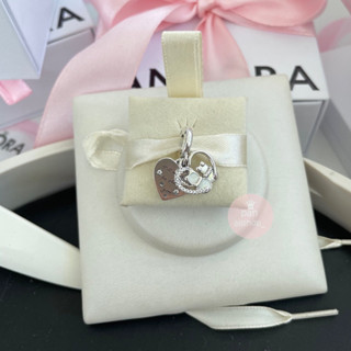 (ของแท้100%)Pandora silver charm ติ้งแมวหันหลัง