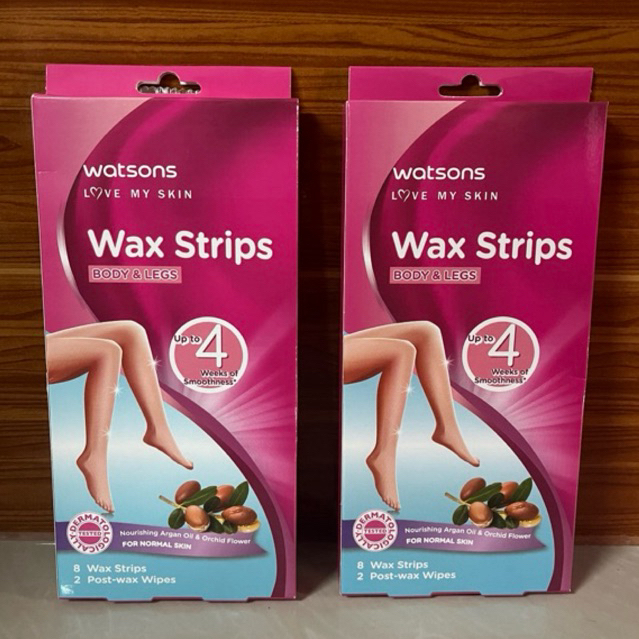 วัตสัน แวกซ์กำจัดขน 8 แผ่น Watsons Hair Removal Wax 8 Sheets แผ่นกำจัดขน