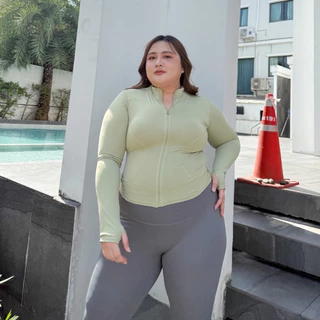 Lady M | Lady Gym shirt เสื้อออกกำลังกายสาวอวบ สไตล์สปอร์ตแขนยาว ใส่เล่นโยคะ ฟิตเนส ปั่นจักรยาน