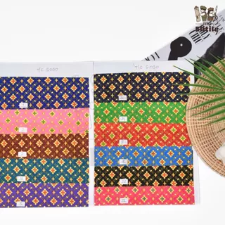 ผ้าลายไทยสุดฮิต *มีส่งด่วน/Delivery* TCพิกุลทอง กว้าง45นิ้ว ผ้าคอตตอนทีซีพิมพ์ ทำผ้ากันเปื้อน แมสก์ งานแฟชั่น ต่างๆ