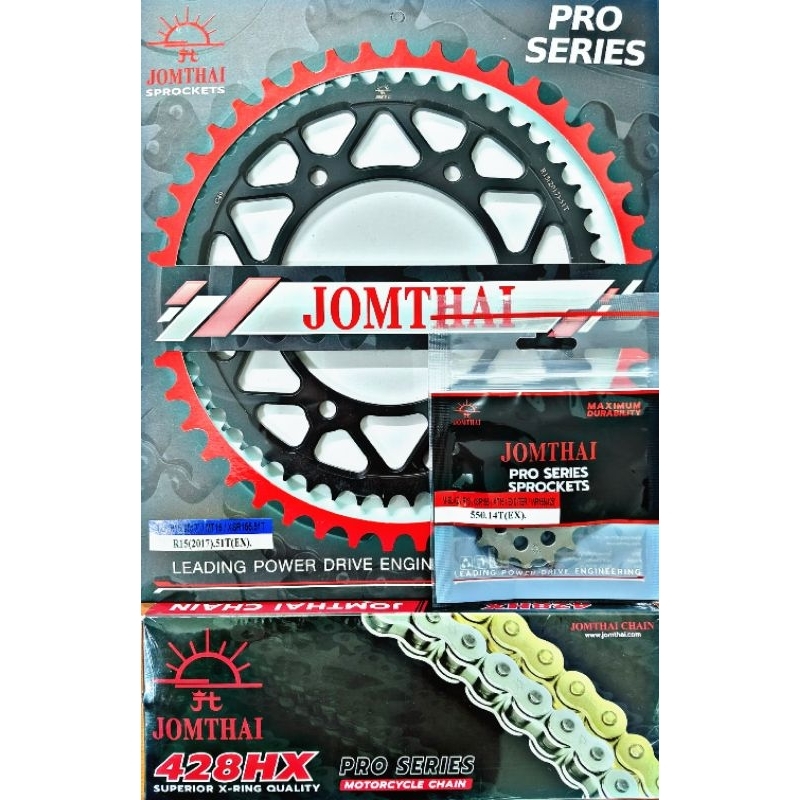 ชุดโซ่สเตอร์ R15 (2017+) / MT-15 / XSR 155 / R15M  PRO SERIES สินค้ามาตรฐาน เกรดส่งออก พระอาทิตย์ JOMTHAI แท้ 100 %