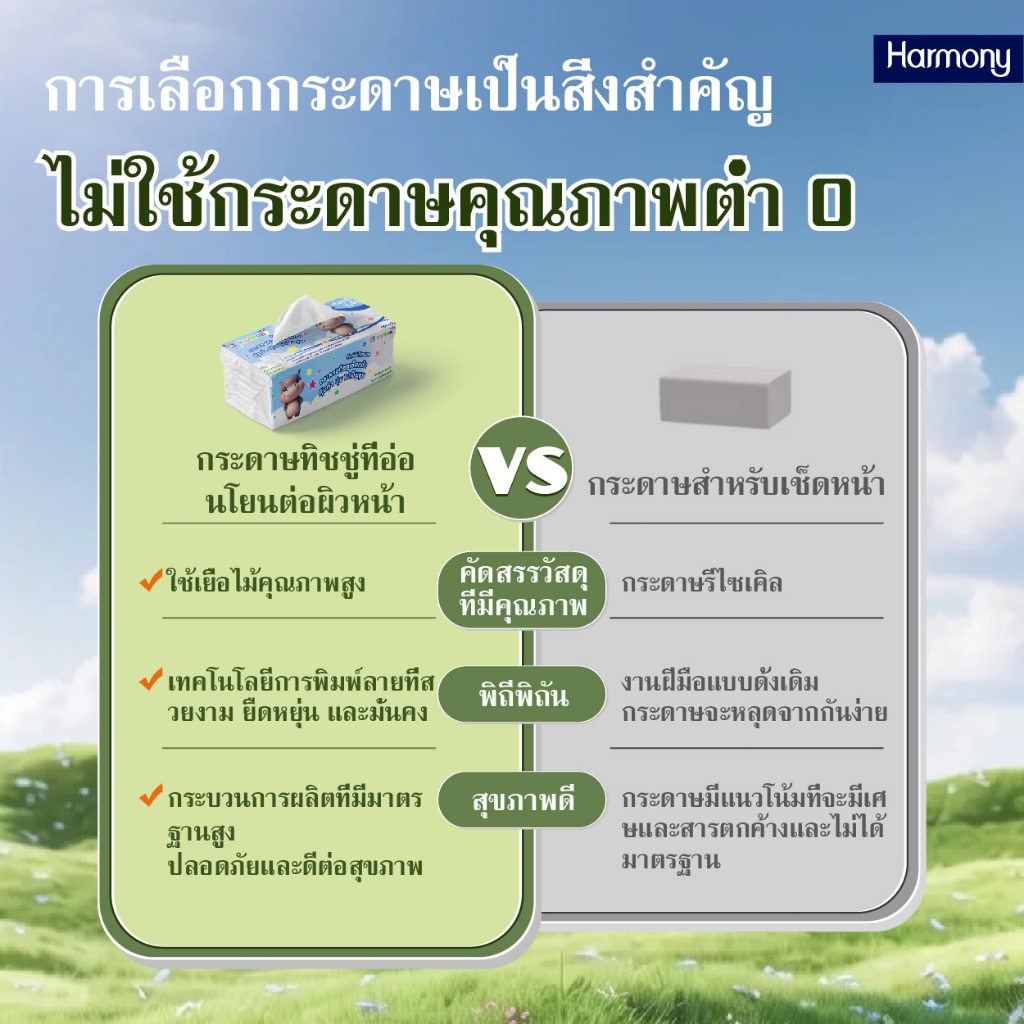 【สุดนุ่มและขนาดใหญ่】กระดาษหน้า 4 ซองสำหรับทารกและแม่ เนื้อเยื่อไม้บริสุทธิ์ 100% ราคา ถูกที่สุด ดีลบีเคเค แกลเลอรีภาพที่ 3