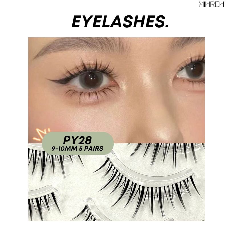 [4197] (พร้อมส่ง) ขนตาปลอม  เบอร์ PY28 บรรจุ 5 คู่ ความยาว 9mm