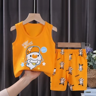 ชุดเสื้อกล้ามเด็ก ชุดเช็ทเด็ก 2 ชิ้น ผ้านิ่มใส่สบาย ระบายอากาศดี จัดส่งด่วน#10114