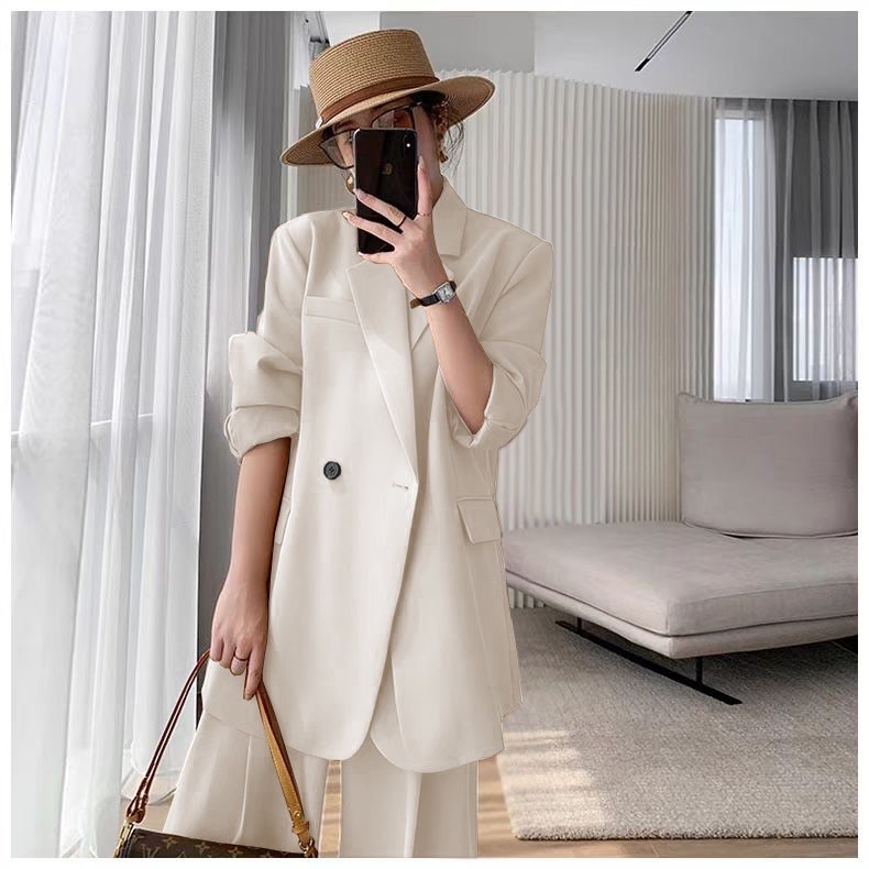 SUIT-21 เซ็ตสูทผู้หญิง สไตล์เกาหลี ทรงใหญ่ใส่สวย (ขายยกเซ็ต)  เซ็ตสูทแฟชั่น เบลเซอร์ ใส่ทำงาน ราคา ถูกที่สุด ดีลบีเคเค แกลเลอรีภาพที่ 7