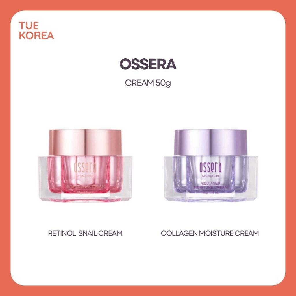 พร้อมส่ง/แท้🌼 Ossera - Retinol Snail Cream / Collagen Moisture Cream 50 g. ครีมแรร์ไอเทมจากเกาหลี