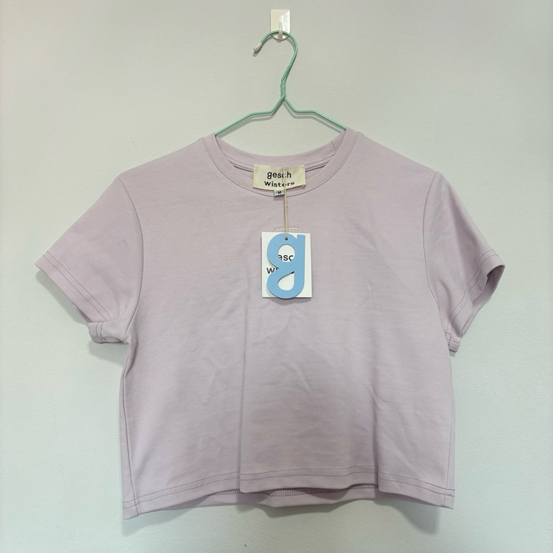 🍀 New 💖 เสื้อยืด เสื้อครอปสีม่วง (พาสเทล) Geschwisters “GWT Baby tee” 💖