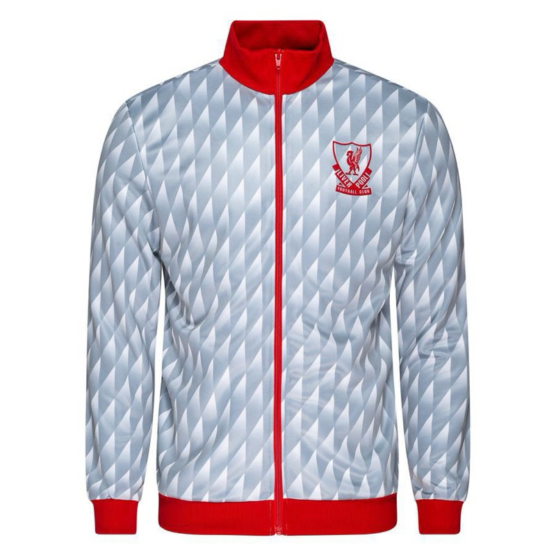 [New] Liverpool Track Jacket Away 1989 - Grey Red Sz L