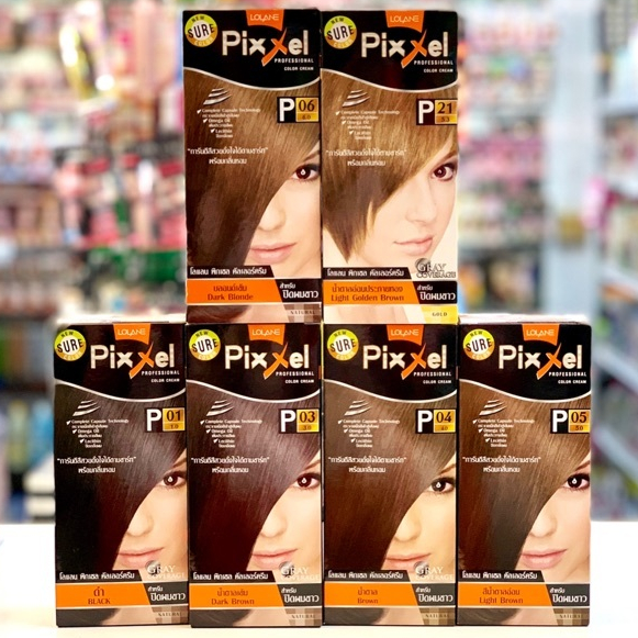 ครีมย้อมผม โลแลน พิกเซล lolane pixxel Color cream ยาย้อมผม 50มล. ครบทุกสี สีผม สวย สีย้อมผม ปิดหงอก 