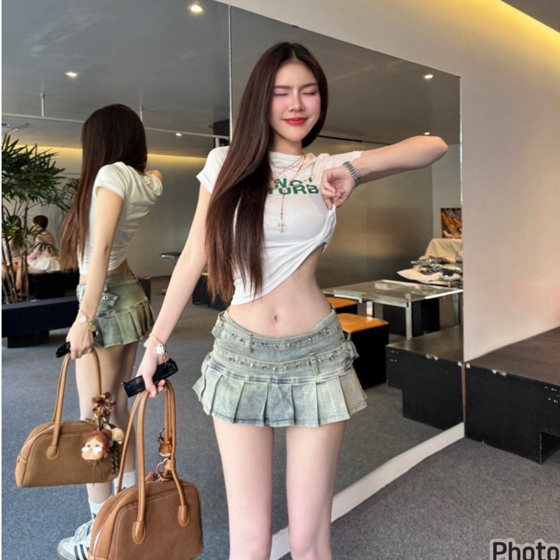 กระโปรง 👉 W-6775 👈 กระโปรงยีนส์