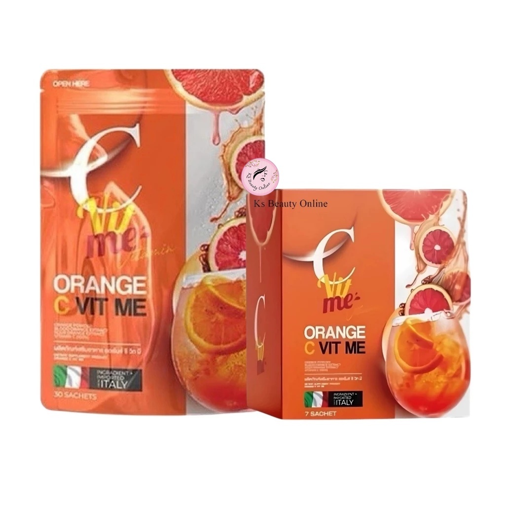 *(มีให้เลือก 2ขนาด) ซีวิทมี วิตามินส้มชงดื่ม ORANGE C VIT ME