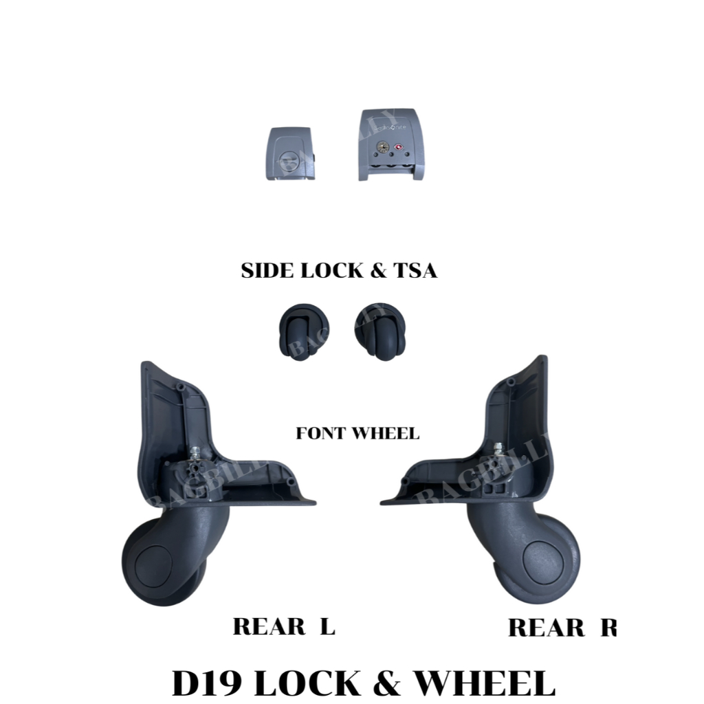 [สินค้าพร้อมส่ง] ชุดล้อ ล็อครหัส กระเป๋าเดินทาง Sam D19