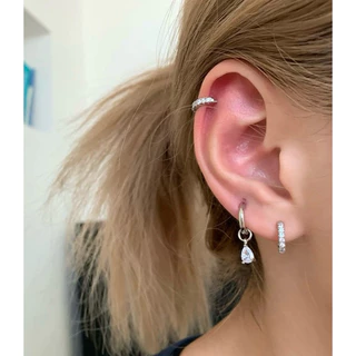 🛵มีส่งด่วน🛵 (3ชิ้น) ต่างหูห่วง ตุ้มหู ต่างหูเงิน พร้อมส่ง