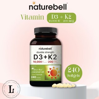 Naturebell Vitamin D3 K2 (10,000 IU Vitamin D + 200mcg Vitam…