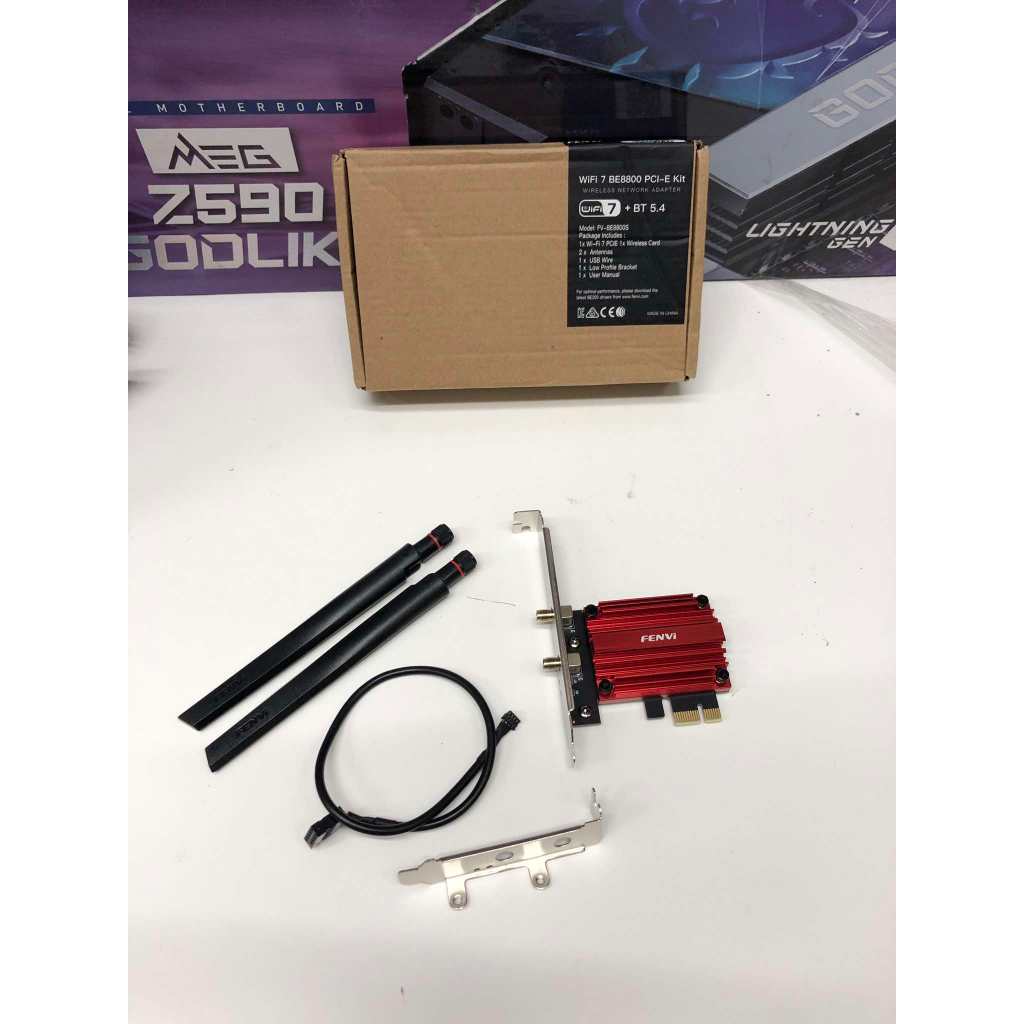 Fenvi WiFi 7 FV-BE8800s Intel BE200 Pcie bluetooth 5.4 Tri-band 2.4G/5G/6GHz Wifi7 ครบกล่อง พร้อมขา