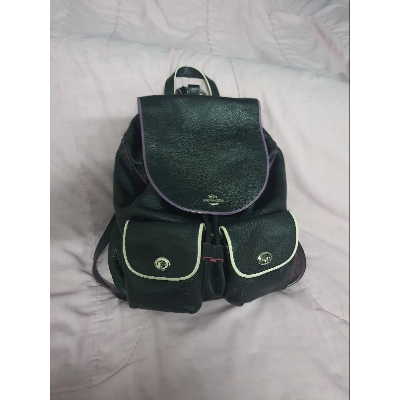 เป้coach สีดำ ขอบม่วง มือสอง