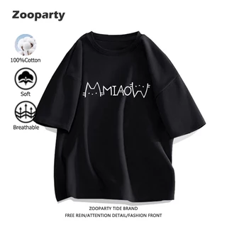 เสื้อยืด เรียบง่ายลูกแมว สไตล์เกาหลี 2025ใหม่ oversize แฟชั่น เสื้อ cotton 100% ผ้านุ่มใส่สบาย(ส่งเร็ว จัดส่งจากไทย)
