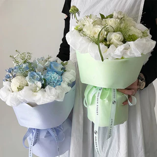 กระดาษห่อช่อดอกไม้ สีไข่มุก ขนาด 50*70cm 20 แผ่น/แพ็ค กันน้ำ กระดาษห่อช่อดอกไม้ห่อของขวัญ กระดาษห่อของขวัญ