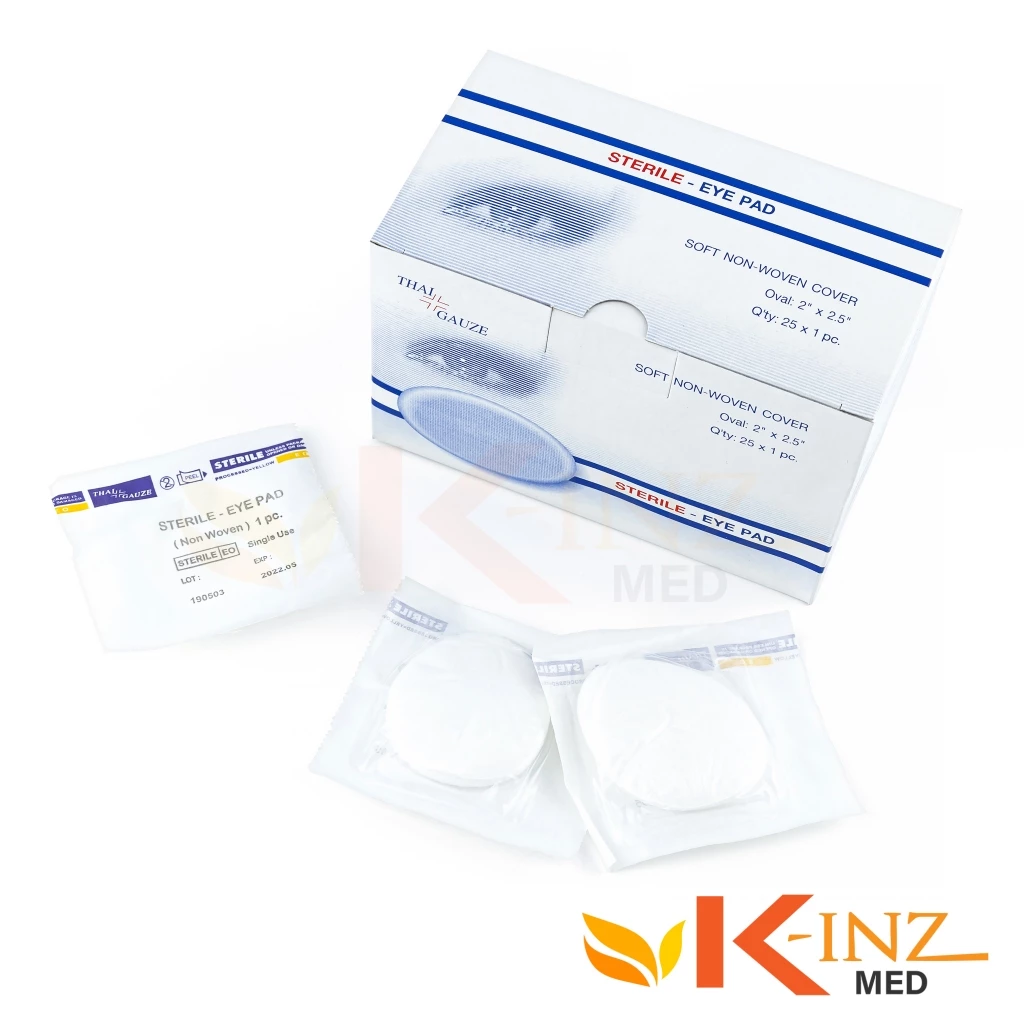 แผ่นปิดตาสเตอร์ไรด์ Sterile EYE Pad THAI GAUZE (ราคาต่อกล่องมี 25 ชิ้น)