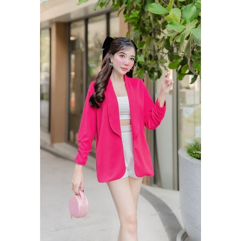 เสื้อสูทผู้หญิง สูททำงาน สูทฮานาโกะ Brazer