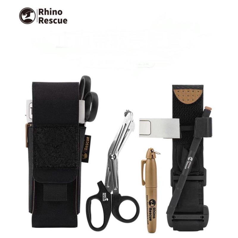 เซ็ตซองใส่พร้อม กรรไกร ปากกา ทูนิเก้ TQ tourniquet ห้ามเลือดก้านโลหะ - Rhino Rescue