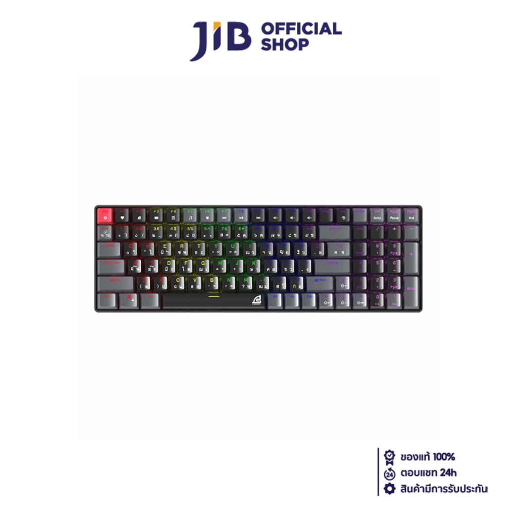 KEYBOARD (คีย์บอร์ด) SIGNO KB-723 MOBILUS (BLACK-GREY) MINI RGB EN/TH