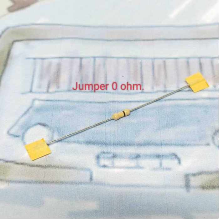 ตัวต้านทาน 0 โอห์ม 1/4w,Jumper 0 Ohm Resistor 1/4w Zero-ohm Jumper (20 ชิ้น )