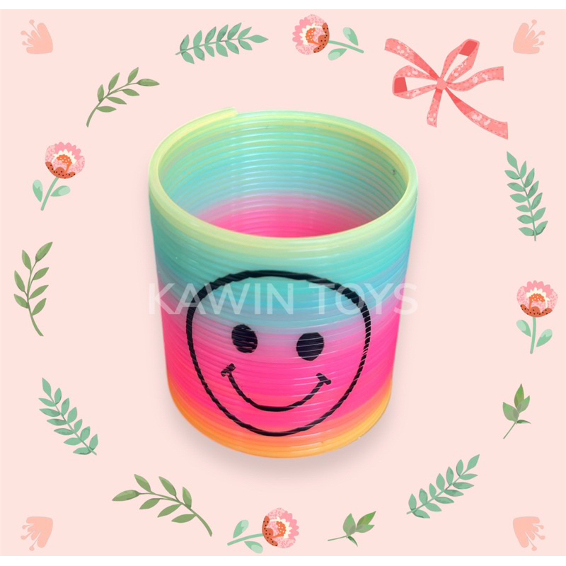 ของเล่น สปริงสายรุ้ง ขนาด 4*5ซม. (ราคา 100บาท ได้24ชิ้น)