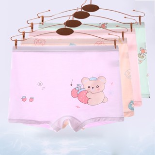 SQ ร9015กางเกงในเด็กหญิง 4 ชิ้น 12-37 กก. กางเกงในขาสั้นน่าร…