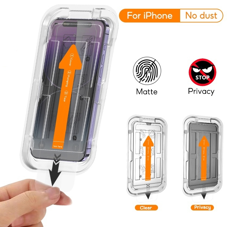 🔥ฟิล์มกระจก สำหรับ iPhone 15 17promax 11 12 14 16 13 17 Pro Max 17Air 6 7 8 Plus XR X XS Max มีเครื่องกำจัดฝุ่นอัตโนมัติ