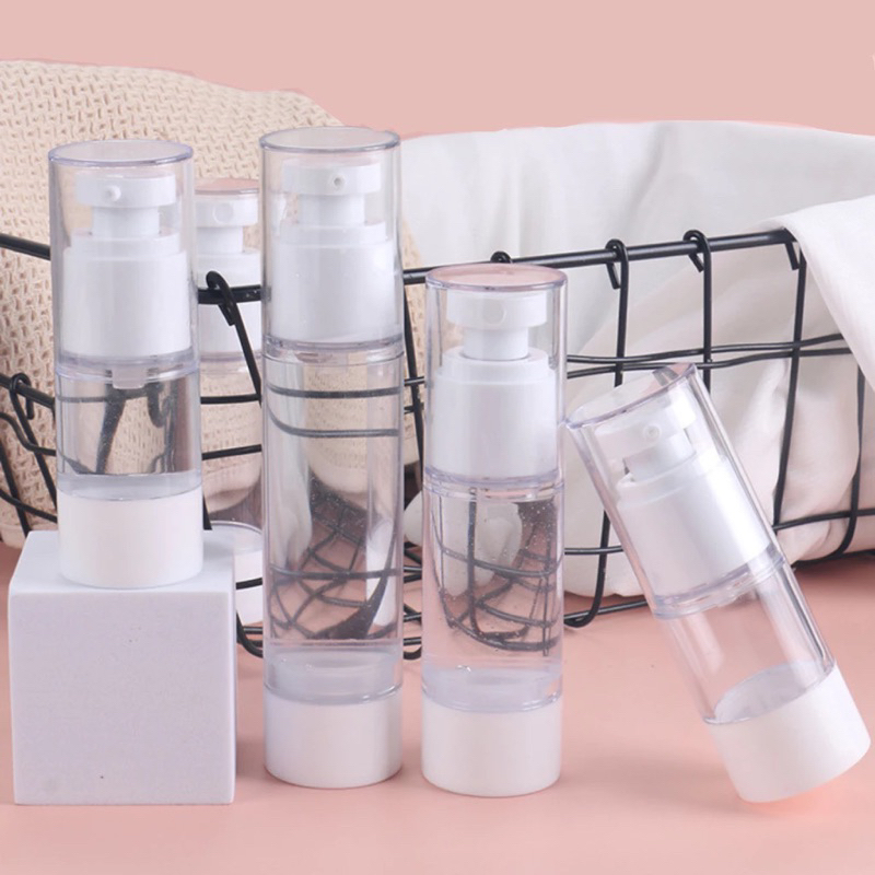 (พร้อมส่งจากไทย) ขวดปั๊มสูญญากาศ ปั๊มเจล สเปรย์ เครื่องสำอาง ขวดปั๊มโลชั่น ครีมบำรุง 15ml. 30ml. 50ml.